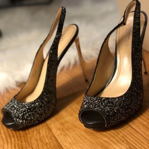 Black Diamond Crystal Platform Stiletto